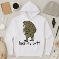 Kiss_My Butt Green Frog Hoodie thumb 3
