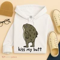 Kiss_My Butt Green Frog Hoodie thumb 4