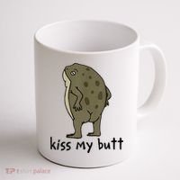 Kiss_My Butt Green Frog Coffee Mug thumb 1