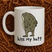 Kiss_My Butt Green Frog Coffee Mug thumb 2