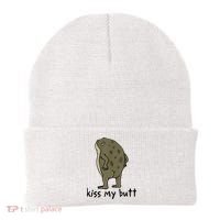 Kiss_My Butt Green Frog Beanie thumb 0