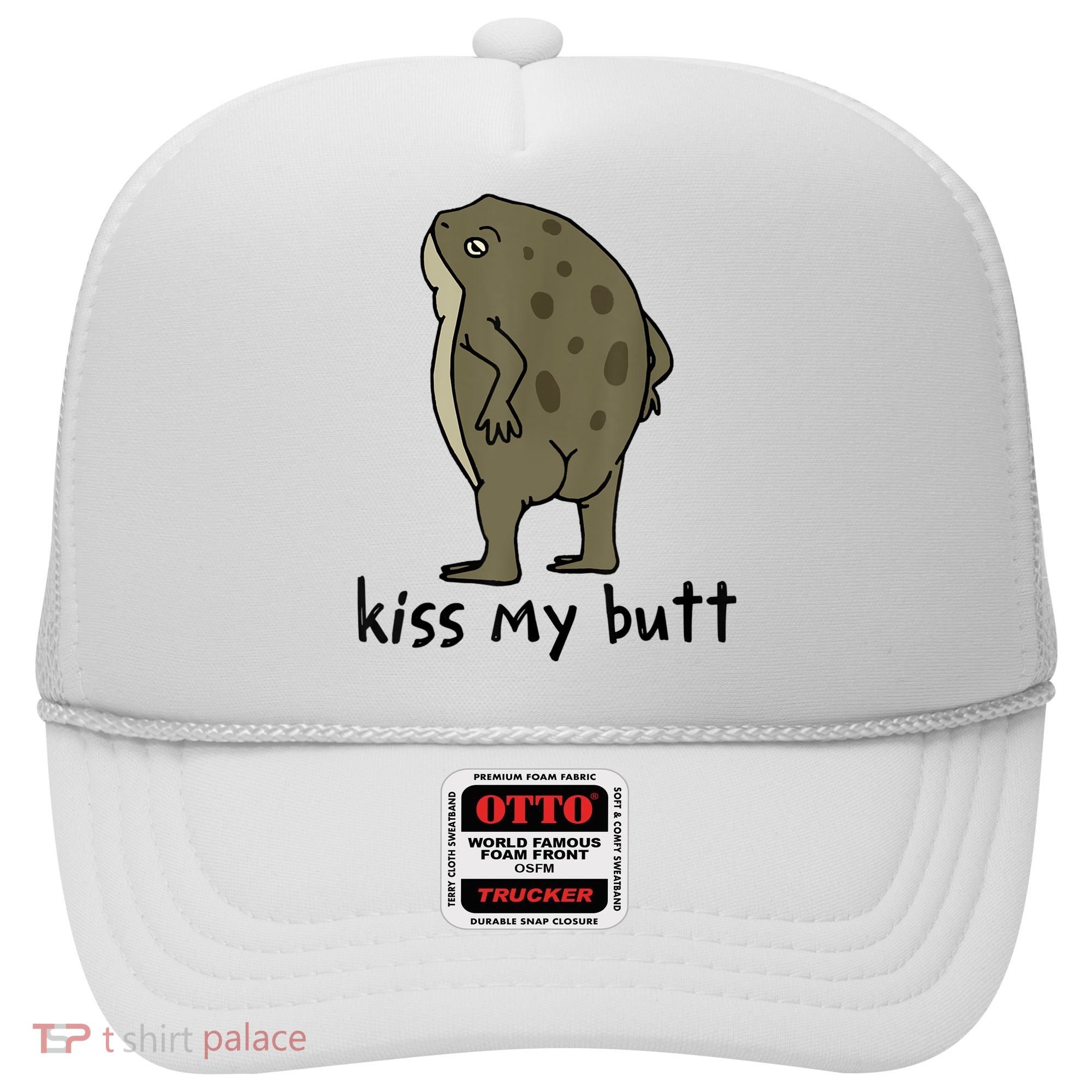 Kiss_My Butt Green Frog Hat
