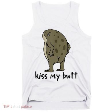 Kiss_My Butt Green Frog Tank Top