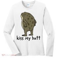 Kiss_My Butt Green Frog Women's Long Sleeve Shirt thumb 0