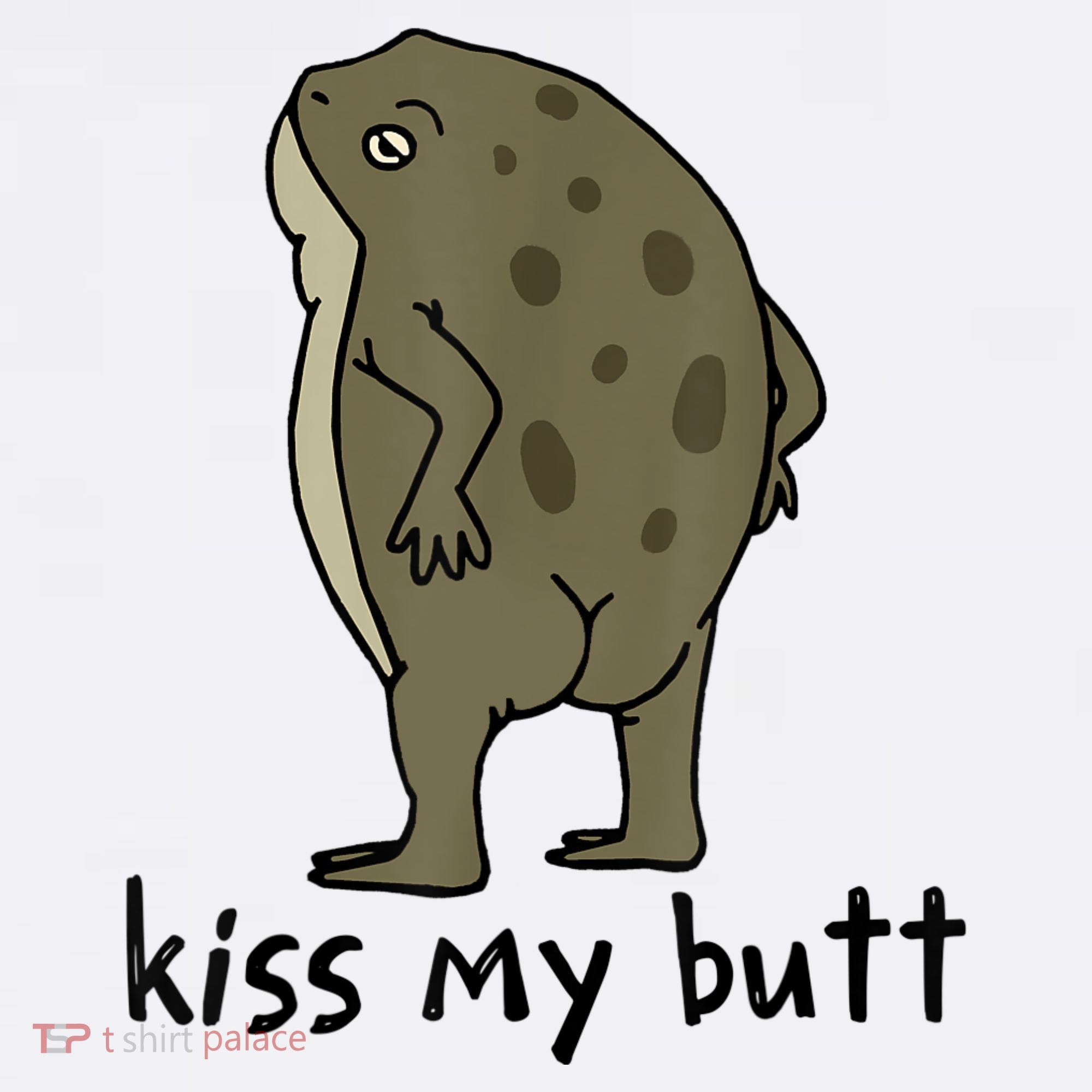 Kiss_My Butt Green Frog Women's T-Shirt