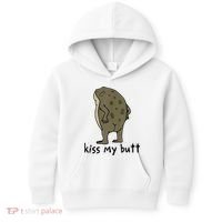 Kiss_My Butt Green Frog Kids Hoodie thumb 0