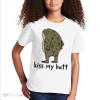 Kiss_My Butt Green Frog Kids T-Shirt thumb 2