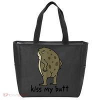 KissMy Butt Green Frog Funny Frog Tote Bag thumb 0