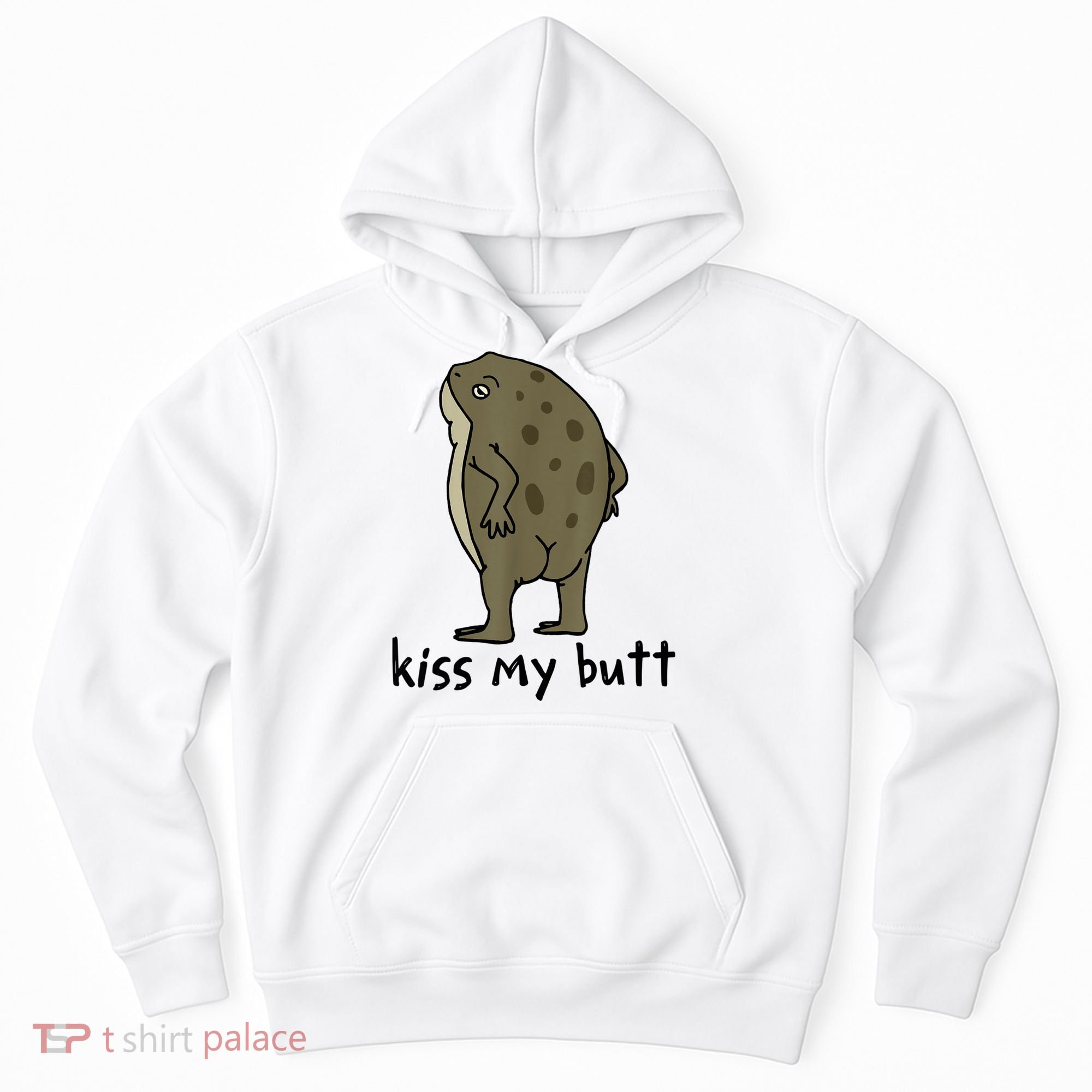 KissMy Butt Green Frog Funny Frog Hoodie