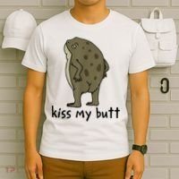 KissMy Butt Green Frog Funny Frog T-Shirt thumb 6