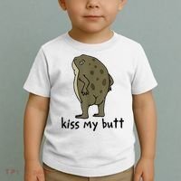 KissMy Butt Green Frog Funny Frog Toddler T-Shirt thumb 2