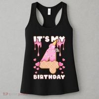 Kids Birthday Girl 4 Years Ice Cream Its My 4th Birthday Women's Tank Top thumb 3