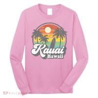 Kauai Beach Hawaii Surf Hawaiian Surfing 70s Long Sleeve Shirt thumb 0