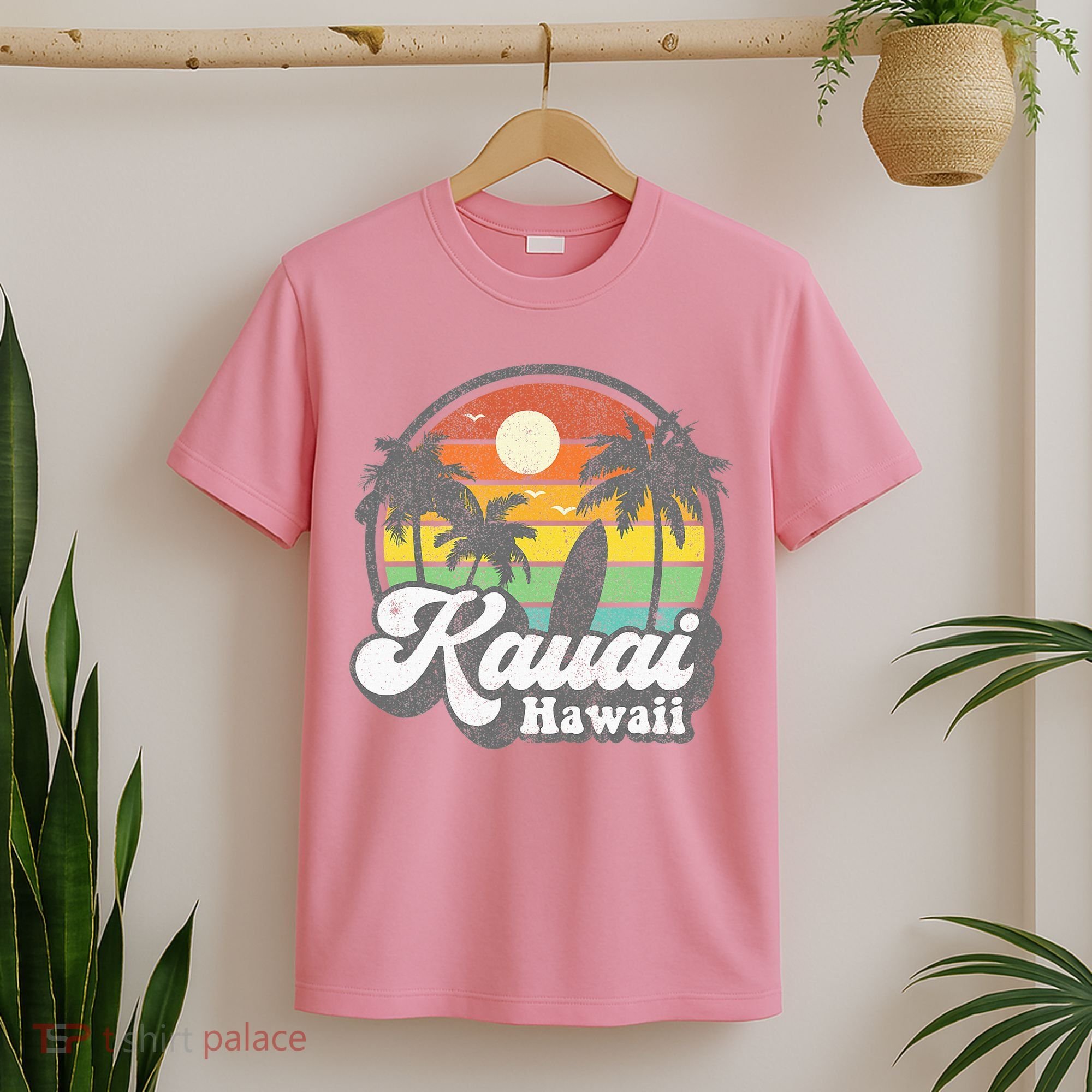 Kauai Beach Hawaii Surf Hawaiian Surfing 70s T-Shirt