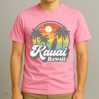 Kauai Beach Hawaii Surf Hawaiian Surfing 70s T-Shirt thumb 3