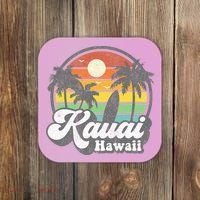 Kauai Beach Hawaii Surf Hawaiian Surfing 70s Coaster thumb 0