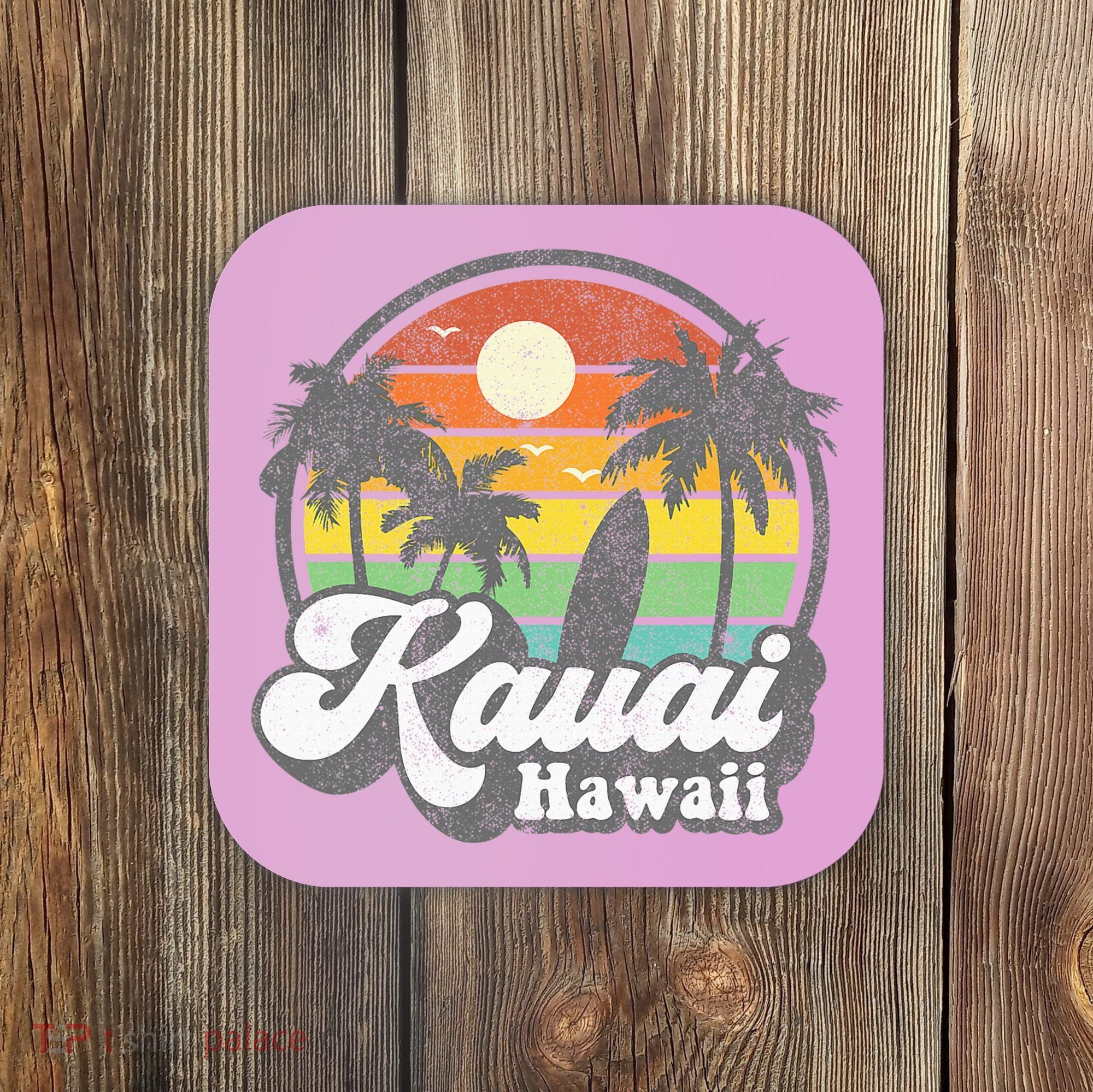 Kauai Beach Hawaii Surf Hawaiian Surfing 70s Coaster