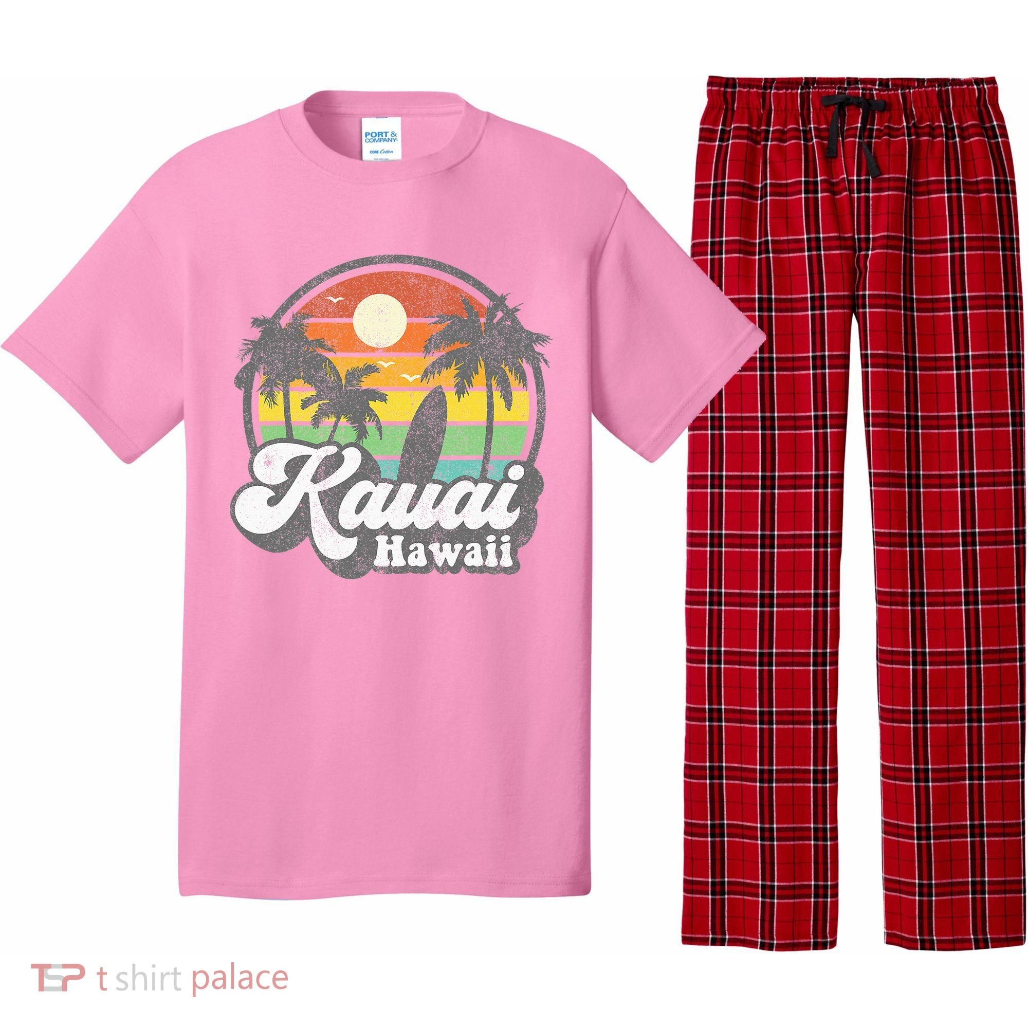 Kauai Beach Hawaii Surf Hawaiian Surfing 70s Pajama Set