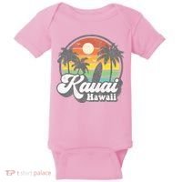Kauai Beach Hawaii Surf Hawaiian Surfing 70s Baby Bodysuit thumb 0