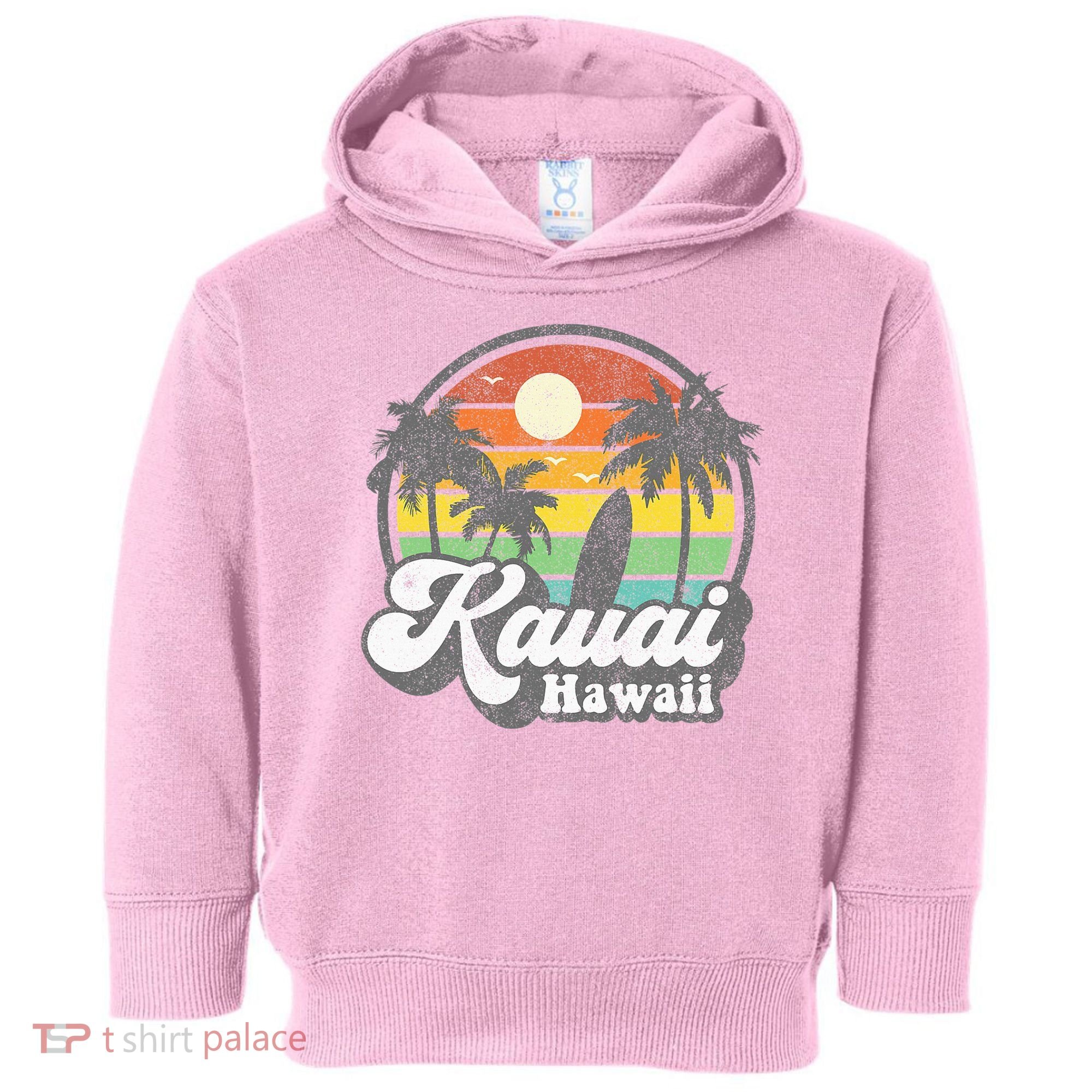 Kauai Beach Hawaii Surf Hawaiian Surfing 70s Toddler Hoodie