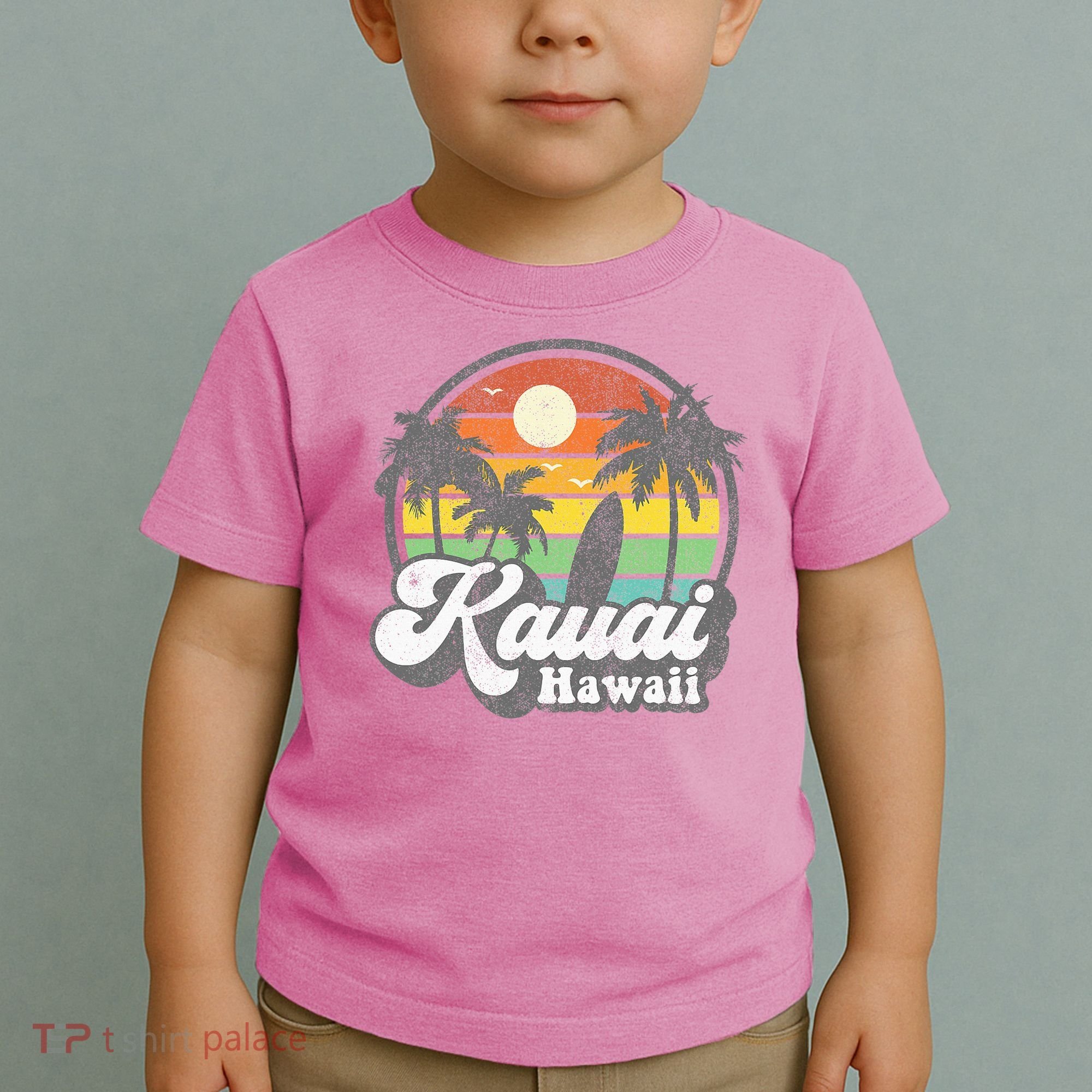 Kauai Beach Hawaii Surf Hawaiian Surfing 70s Toddler T-Shirt