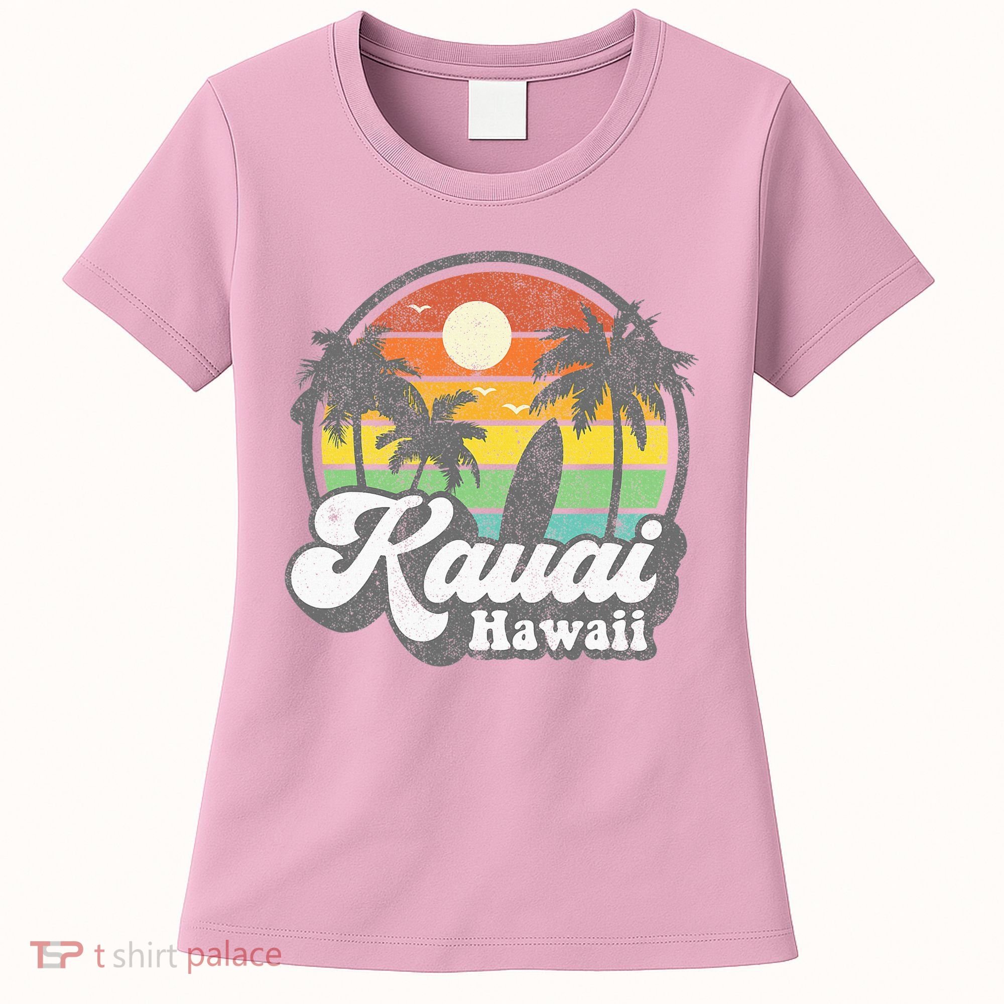Kauai Beach Hawaii Surf Hawaiian Surfing 70s Women's T-Shirt