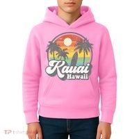 Kauai Beach Hawaii Surf Hawaiian Surfing 70s Kids Hoodie thumb 4