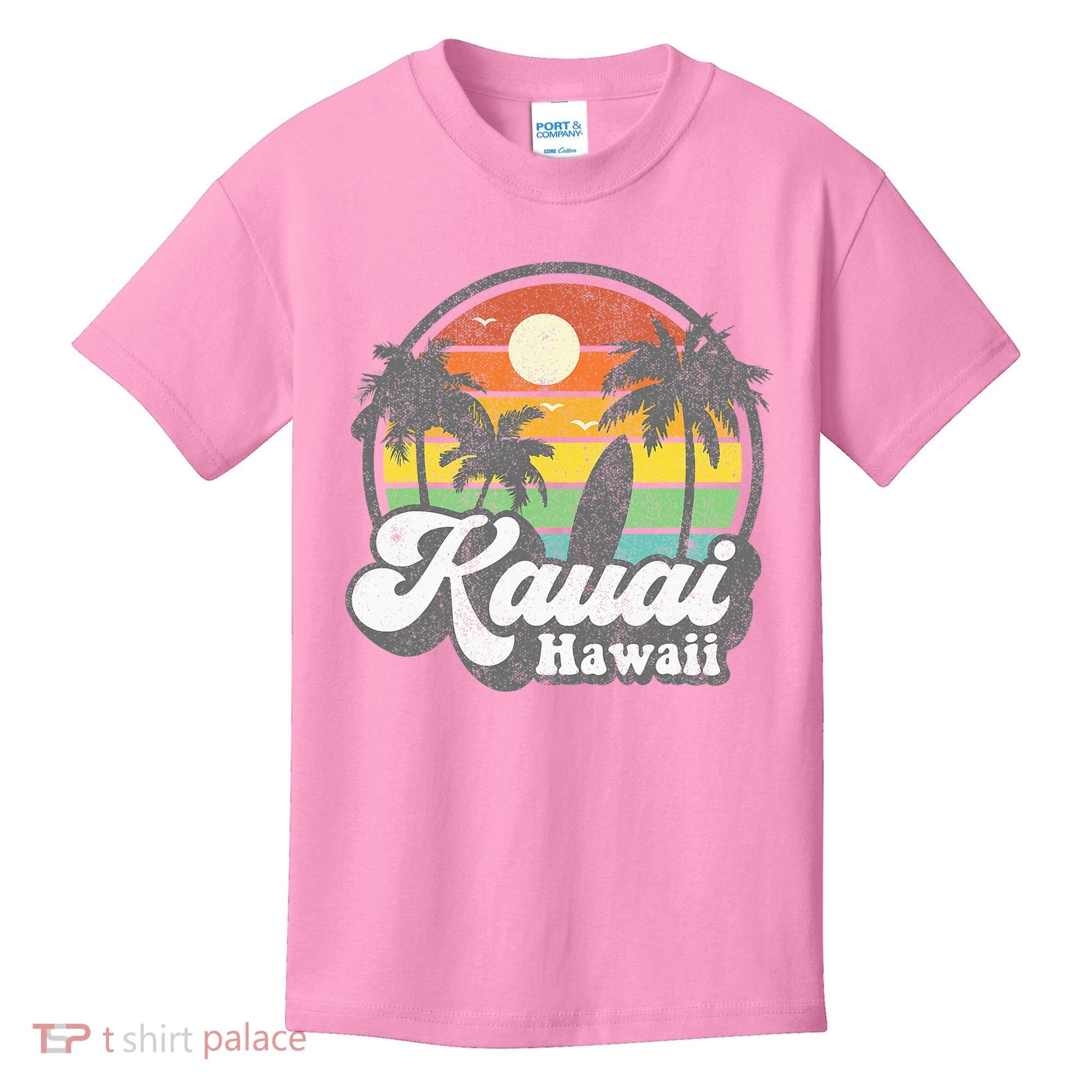 Kauai Beach Hawaii Surf Hawaiian Surfing 70s Kids T-Shirt