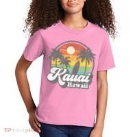 Kauai Beach Hawaii Surf Hawaiian Surfing 70s Kids T-Shirt thumb 2