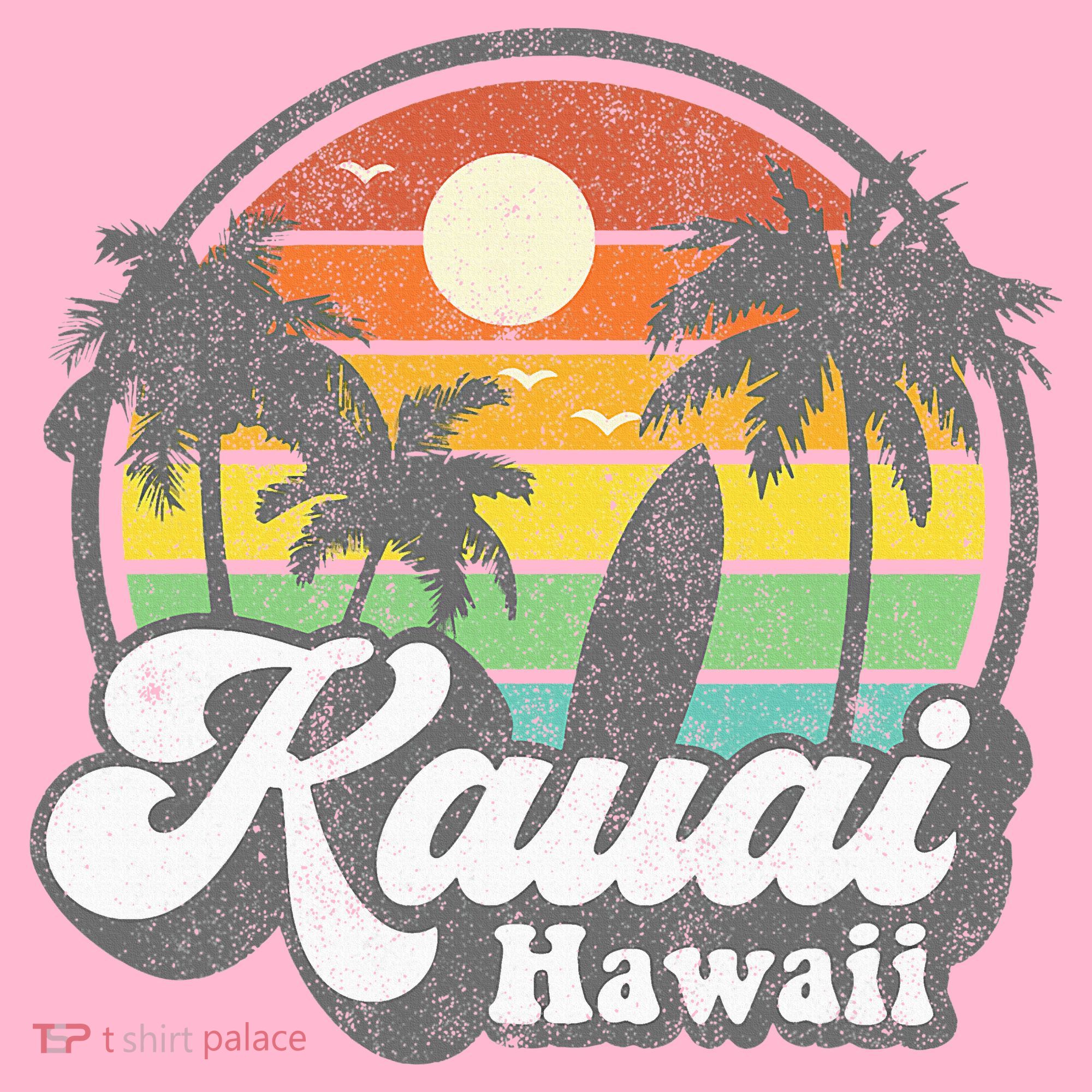 Kauai Beach Hawaii Surf Hawaiian Surfing 70s Kids T-Shirt