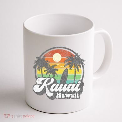 Kauai Beach Hawaii Surf Hawaiian Surfing 70s Coffee Mug back