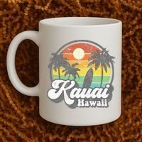 Kauai Beach Hawaii Surf Hawaiian Surfing 70s Coffee Mug thumb 2