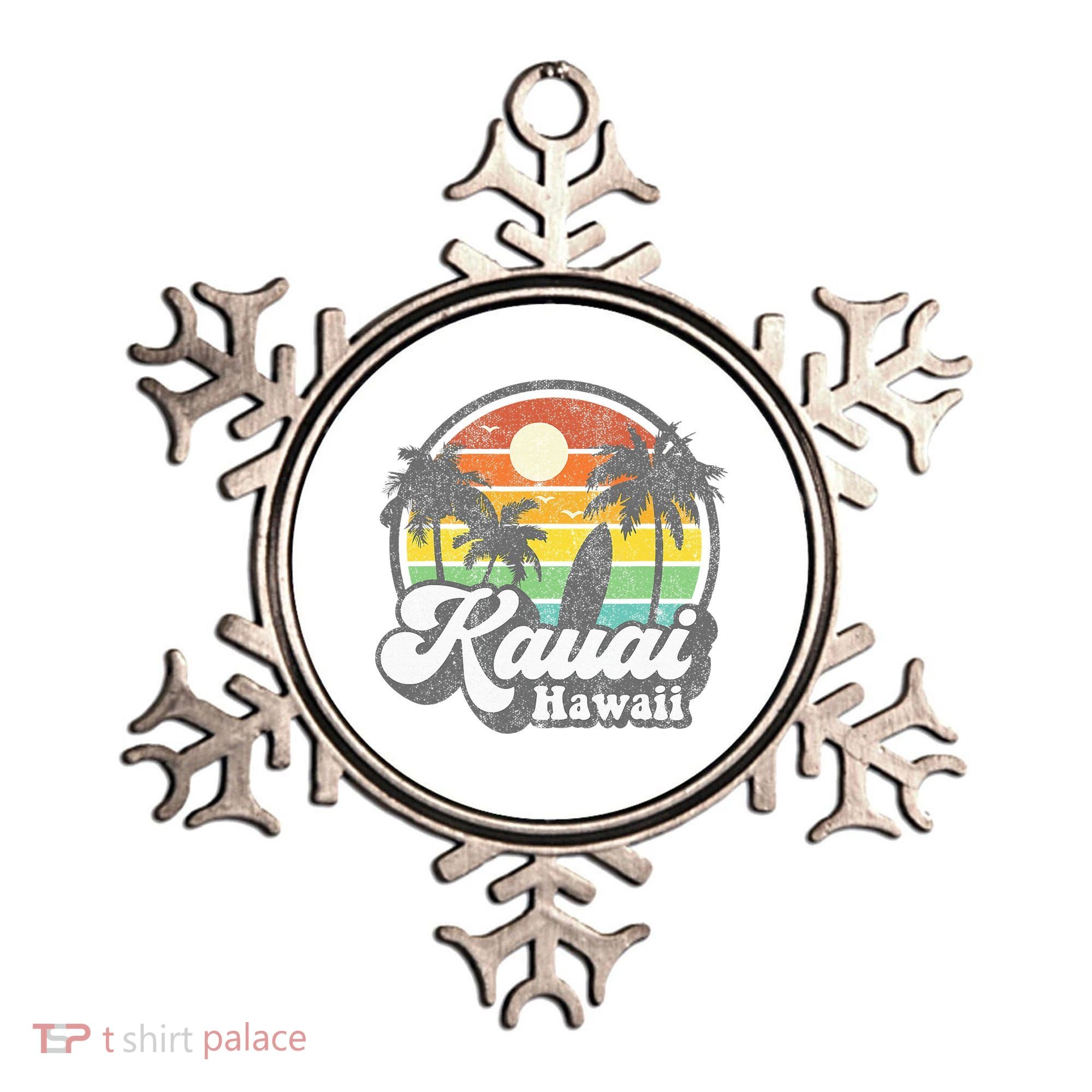 Kauai Beach Hawaii Surf Hawaiian Surfing 70s Ornament