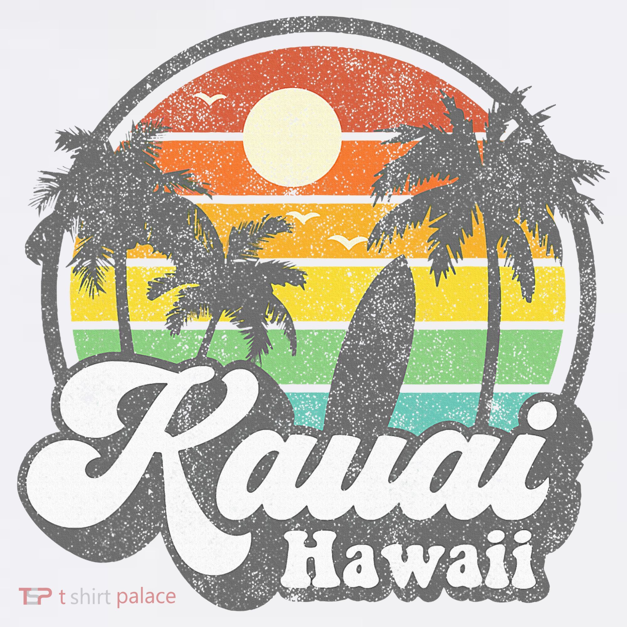 Kauai Beach Hawaii Surf Hawaiian Surfing 70s Women's Tank Top