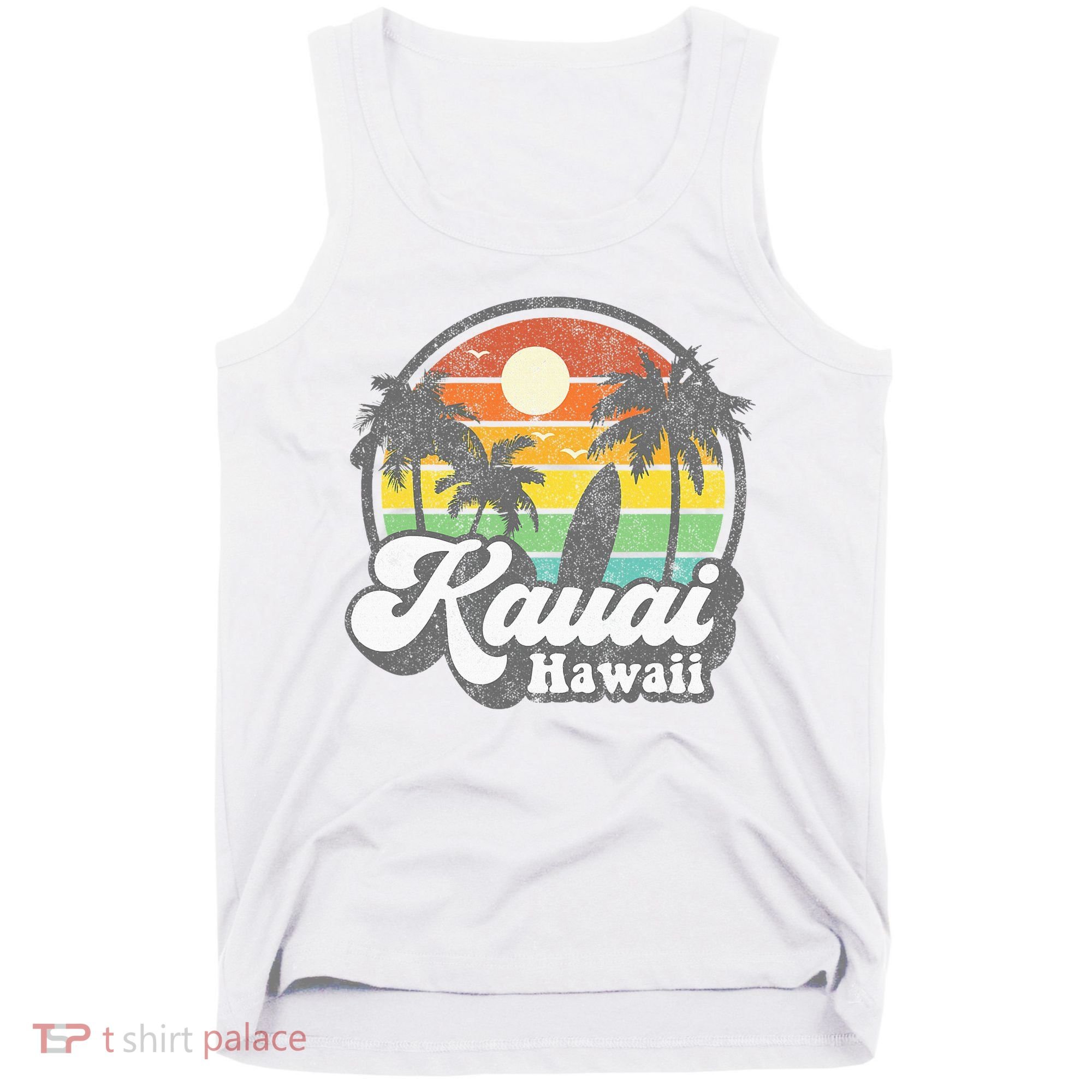 Kauai Beach Hawaii Surf Hawaiian Surfing 70s Tank Top