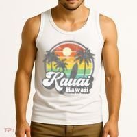 Kauai Beach Hawaii Surf Hawaiian Surfing 70s Tank Top thumb 3