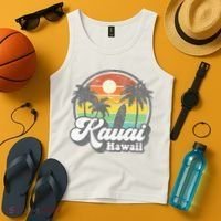 Kauai Beach Hawaii Surf Hawaiian Surfing 70s Tank Top thumb 4