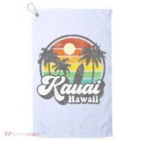 Kauai Beach Hawaii Surf Hawaiian Surfing 70s Golf Towel thumb 0