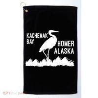 Kachemak Bay Homer Alaska Crane Gift Golf Towel thumb 0