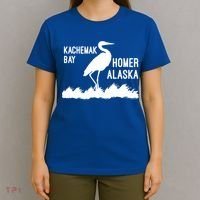 Kachemak Bay Homer Alaska Crane Gift T-Shirt thumb 4