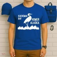 Kachemak Bay Homer Alaska Crane Gift T-Shirt thumb 6