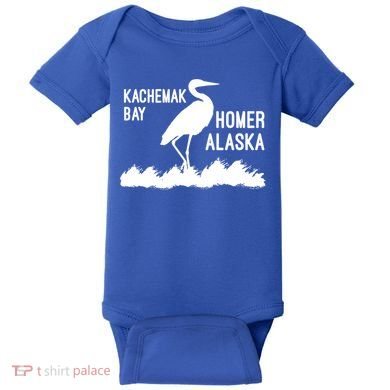 Kachemak Bay Homer Alaska Crane Gift Baby Bodysuit