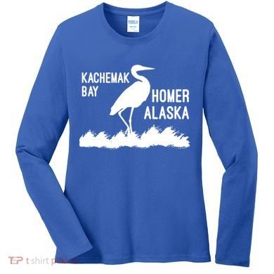 Kachemak Bay Homer Alaska Crane Gift Women's Long Sleeve Shirt