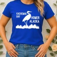 Kachemak Bay Homer Alaska Crane Gift Women's T-Shirt thumb 2