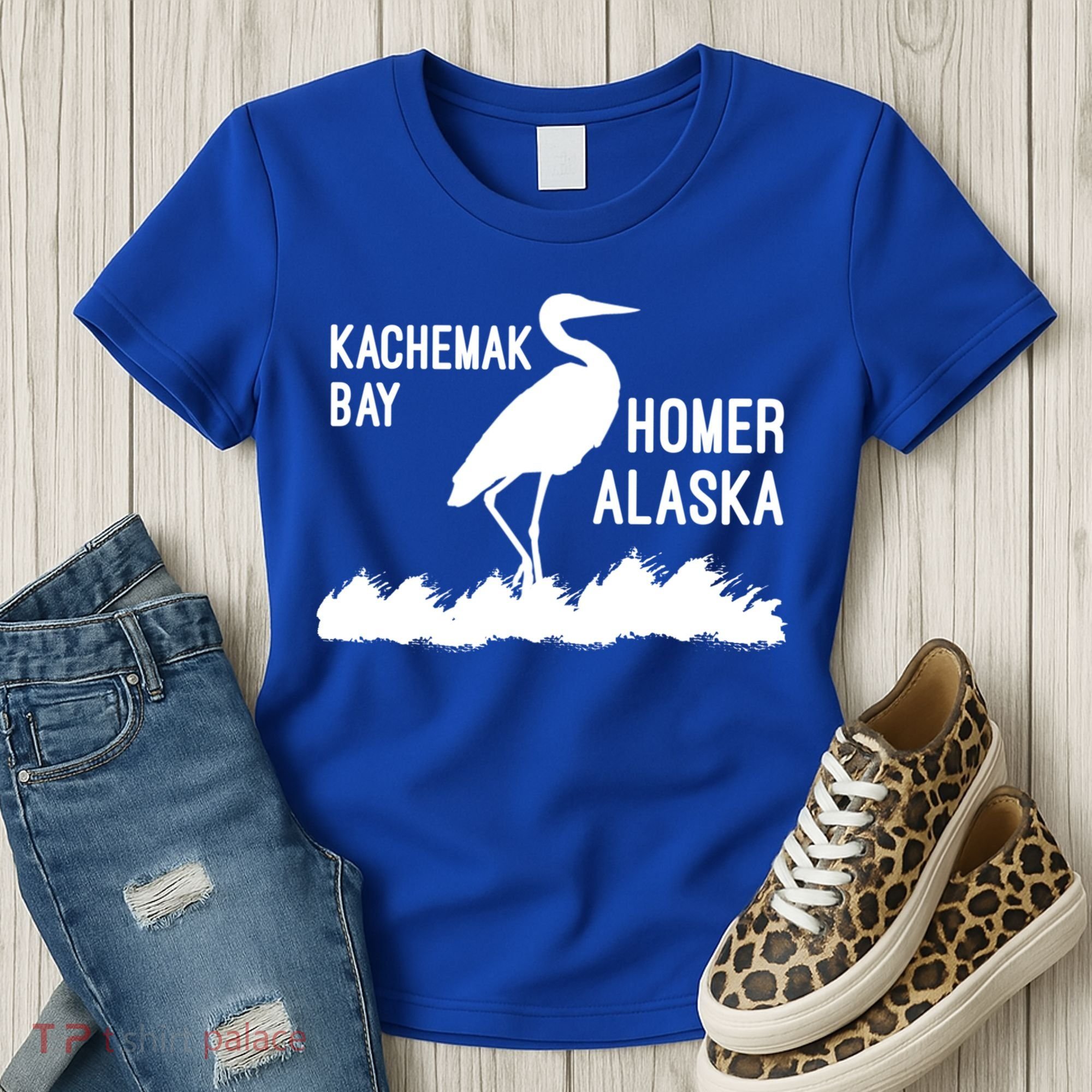 Kachemak Bay Homer Alaska Crane Gift Women's T-Shirt