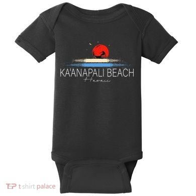 KaAnapali Beach Hawaii Sea Surfing Baby Bodysuit