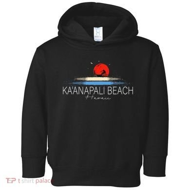 KaAnapali Beach Hawaii Sea Surfing Toddler Hoodie
