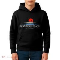 KaAnapali Beach Hawaii Sea Surfing Kids Hoodie thumb 4