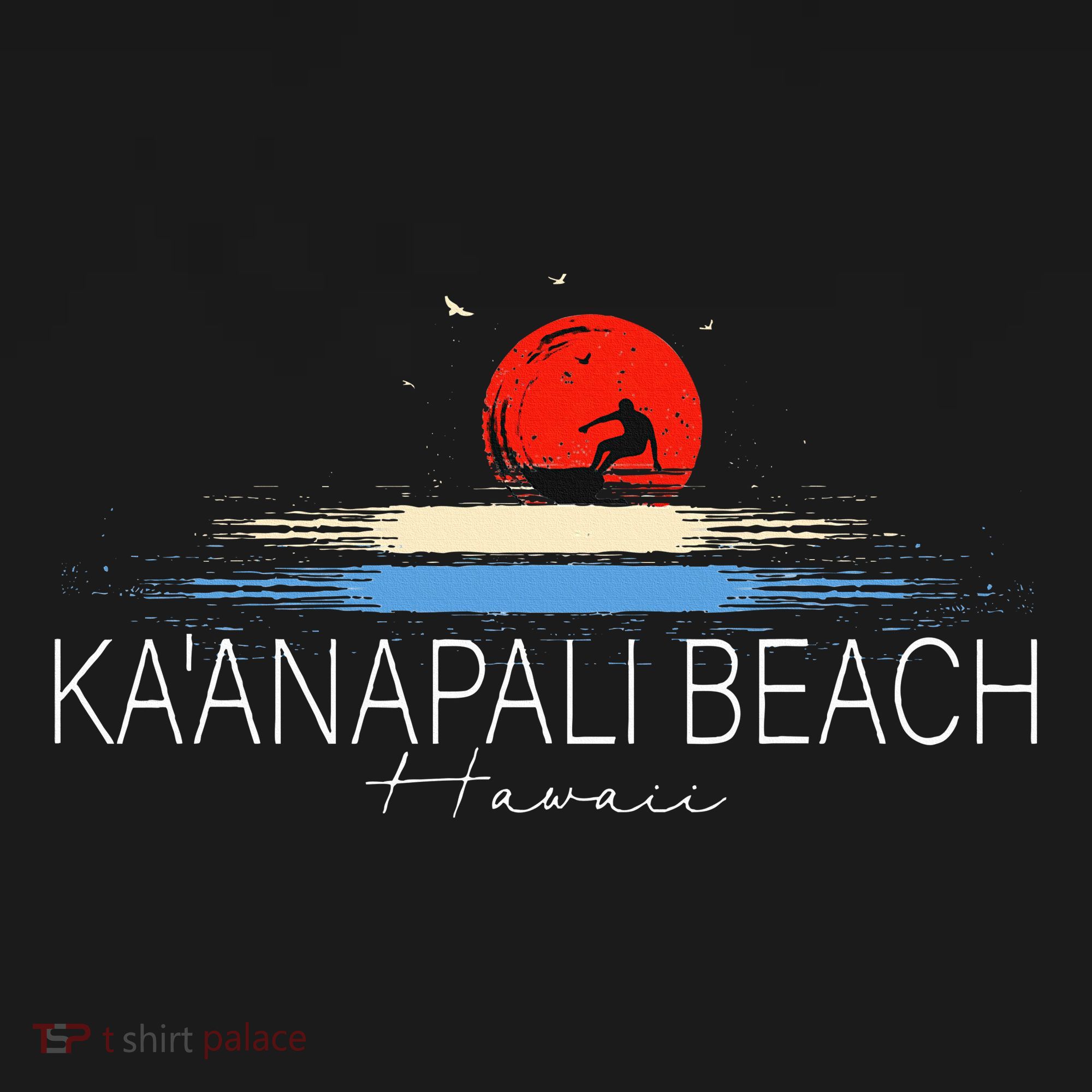 KaAnapali Beach Hawaii Sea Surfing Kids Hoodie