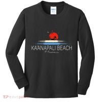 KaAnapali Beach Hawaii Sea Surfing Kids Long Sleeve Shirt thumb 0